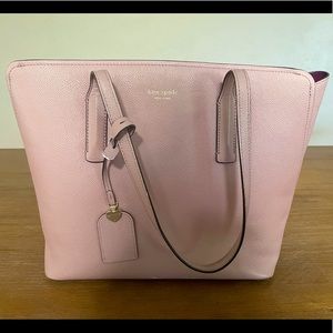 Kate Spade pink pebbled leather tote